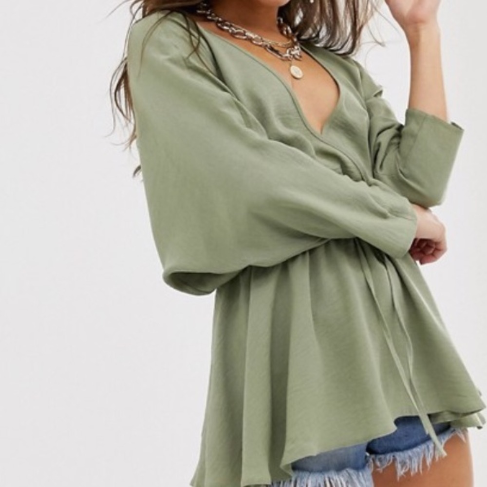 Foley green blouse